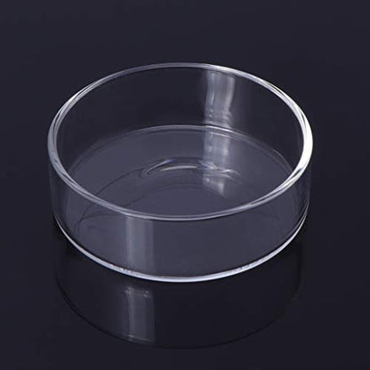 Aquarium Shrimp Feeding Dish High Glass Bottom Feeder Food Bowl 3.9 3.5 3.2 2.6 2.4 Inches Round Tray - size: Small