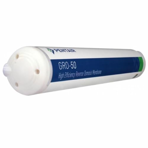 Pentair GRO-50EN RO Membrane Replacement Filter, 50 GPD | 1:1 RO Membrane Replacement Filter 50 GPD High Efficiency w/ Flow Control, Check Valve, Quick Connect Fittings 4004424 - size: 50 GPD w/ Flow Control