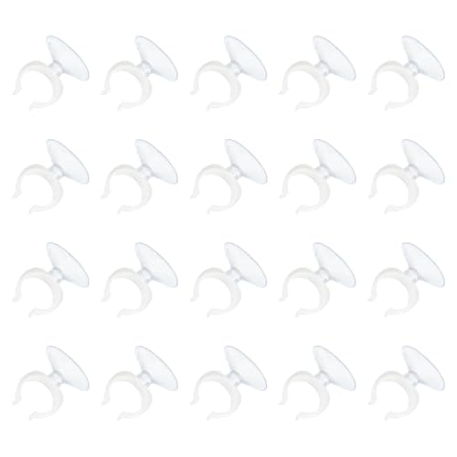 uxcell 20Pcs Aquarium Suction Cup Clips, 28mm Airline Tube Holders Clamps Cup Holder Sucker Tube Sucker for ID Airline Tubing Fish Tank, Clear - size: 28mm