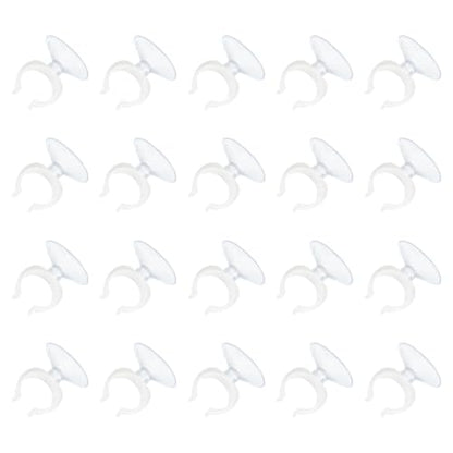 uxcell 20Pcs Aquarium Suction Cup Clips, 28mm Airline Tube Holders Clamps Cup Holder Sucker Tube Sucker for ID Airline Tubing Fish Tank, Clear - size: 28mm