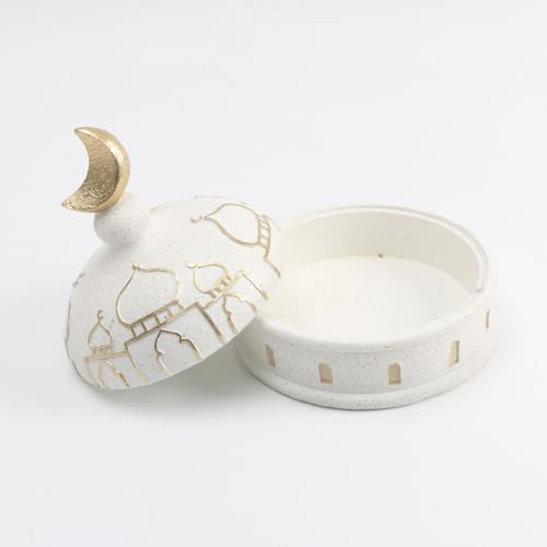Islamic Cultural Decor Collection - Handcrafted Resin Mosque Models & Tower Ornaments for Home/Office Display Ramadan Decoration (Storage Basin) - style: Storage basin
