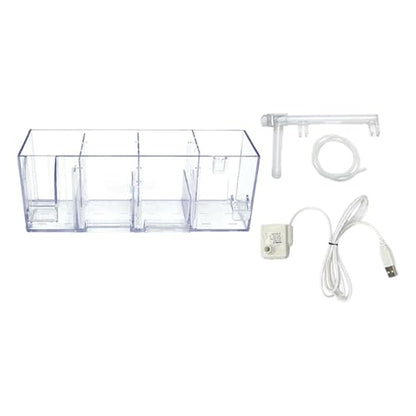 Baoblaze Fish Tank Filter Box,Aquarium Hang on Filter,Circulation Water Cleaning, Fish Tank Accessories Sturdy Silent Water Purifier, B