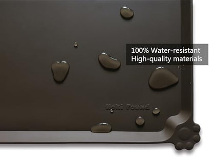 Hoki Found L Silicone Pet Food Mats Tray - Non Slip Dog Cat Bowl Mats Placemat - Pet Feeding Mat - Waterproof Dog Cat Food Mats -Pet Water Mats for Carpet - Coffee - color: Coffee, size: 22" x 14"