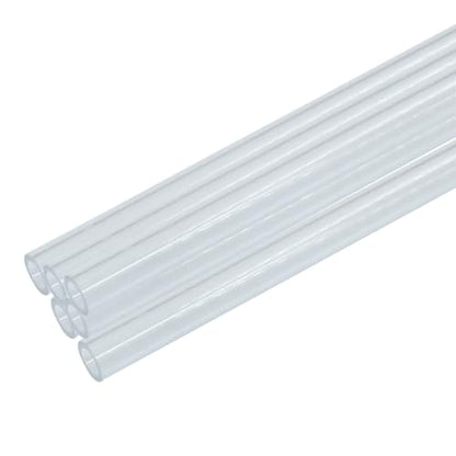 Piutouyar 6 Pcs Round Clear Rigid Tubing, 0.16" ID x 0.24" OD x 12" Length | 4 mm ID, 6 mm OD, 305 mm Length, Rigid Tubing Plastic Polycarbonate Tube Pipe - size: 4mmx6mm