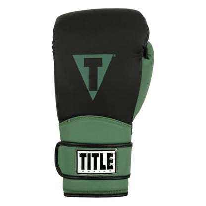 TITLE Boxing Conquest Training Boxing Gloves - color: Black/Green, size: 16 oz