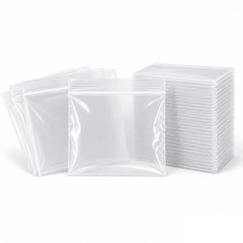 Spartan Industrial - 4” X 4” (1000 Count) 2 Mil Clear Reclosable Zip Plastic Poly Bags with Resealable Lock Seal Zipper - size: 4” X 4”