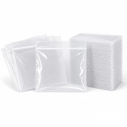 Spartan Industrial - 4” X 4” (1000 Count) 2 Mil Clear Reclosable Zip Plastic Poly Bags with Resealable Lock Seal Zipper - size: 4” X 4”