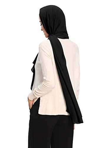Txameru Hijab for Women Chiffon Hijab Scarfs for Women Long Shawl - color: Black