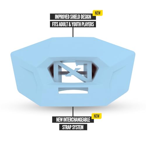Nxtrnd One Pro Football Mouth Guard, Interchangeable Strap, Fits Adult & Youth (Columbia Blue) - color: Columbia Blue Pro