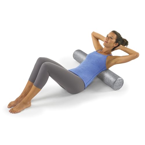OPTP Silver AXIS Foam Roller, Moderate Density for Sports Medicine, Physical Therapy, Pilates, Yoga - Myofascial Release on Trigger Points (Silver Moderate Density, 36" x 6" Round) - size: 36"