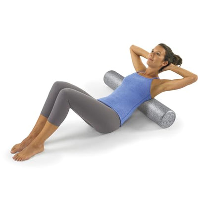 OPTP Silver AXIS Foam Roller, Moderate Density for Sports Medicine, Physical Therapy, Pilates, Yoga - Myofascial Release on Trigger Points (Silver Moderate Density, 36" x 6" Round) - size: 36"
