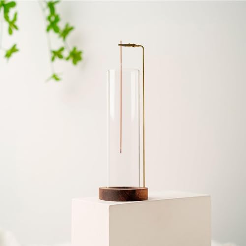 Incense Holder for Sticks, Anti-Ash Flying Incense Burner with 30 Incense Sticks, Detachable Glass Ash Catcher (Wood, Brown-2Pcs) - color: Brown-2pcs