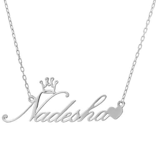 10K/14K/18K Solid Gold Name Plate Necklace,Real Gold Customized Name Necklace with Birthstone for Women,Personalized 1-4 Nameplates Necklaces Birthday for Her Girls - color: Style 3
