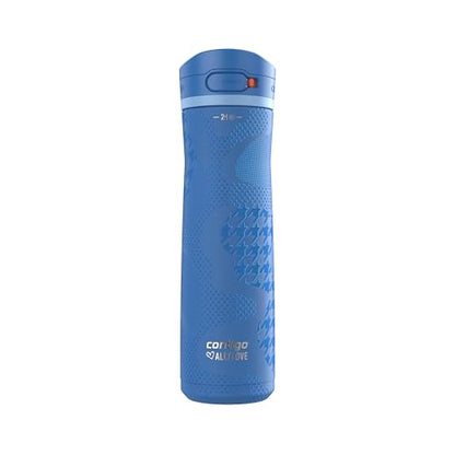 Contigo x Ally Love Jackson Chill 2.0, Stainless Steel, Spill Proof Water Bottle with AutoPop Lid, BPA Free, 24oz, Stellar Jay - color: Stellar Jay, size: 24oz (Pack of 1), style: Ally Love