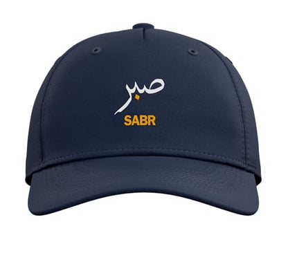 Sabr Sabar Patience Muslim Outfit Men Women Kids Adjustable Baseball Hat - color: Navy Blue