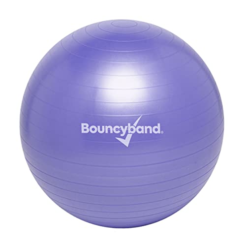 Bouncyband Balance Ball – Create Flexible Seating to Improve Focus at School, Office, or Home with This No-Roll Weighted Ball - color: Purple, size: Medium (Pack of 1)