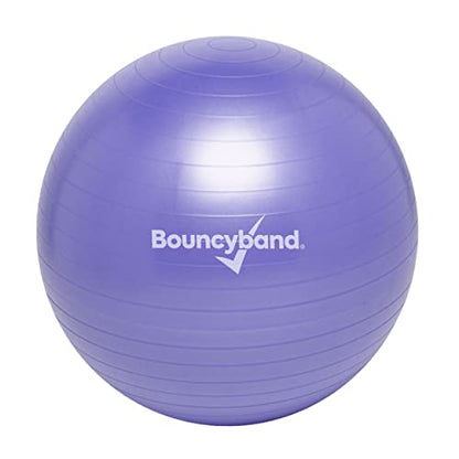 Bouncyband Balance Ball – Create Flexible Seating to Improve Focus at School, Office, or Home with This No-Roll Weighted Ball - color: Purple, size: Medium (Pack of 1)