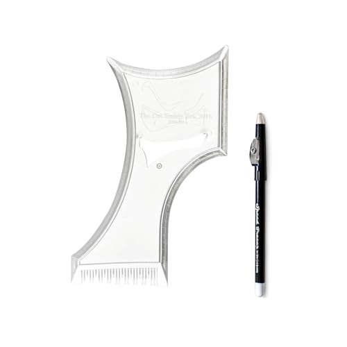 The Cut Buddy PLUS Beard Shaping Tool, Clear Template with Built-in Comb and Bonus Pencil, Ideal for Hairline, Beard, and Mustache Trimming - style: The Cut Buddy PLUS