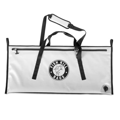 Flat PVC Tarpaulin Insulated Fish Cooler Kill Bag - Waterproof Fishing Cooler Bag with Easy Grip Carry Handles - Portable Soft Cooler - 3 Sizes - size: (70 QT) 40" x 18"