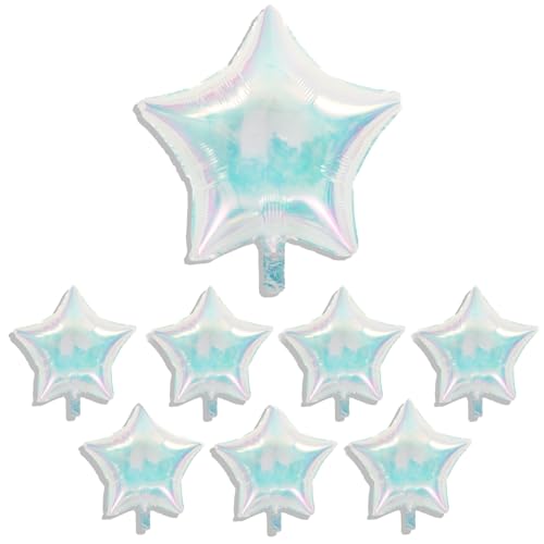 KatchOn Transparent Iridescent Star Balloons 19 Inch, Pack of 8 - color: Iridescent - Star