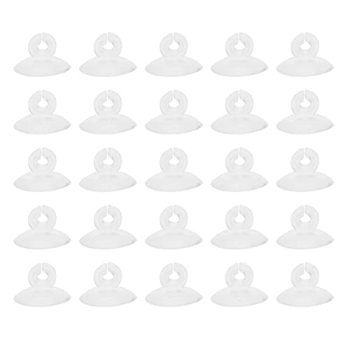 Hose Holder 25pcs Accessories Suckers Cup Fixing Air Rubber Professional Fish Holders Cups Clear Transparent for Clamps Hose Tank Aquarium Tube Holder Water Tubing Clip Clips