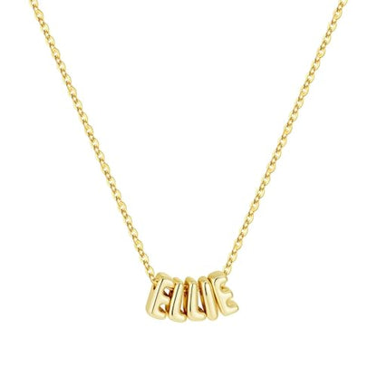 M MOOHAM Mothers Day Gifts - Custom Name Necklace 14K Gold Plated Necklace Personalized Monogram Pendant Name Necklaces for Women Trendy Jewelry Gifts for Women Mom Her Birthday Gifts - style: Ellie
