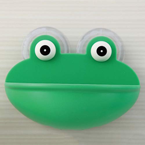 Frogs Shaped Soap Dish Holder with Suction Cups Kitchen Bathroom Soapbox for Case Household Accessory Planter Desktop Decoration