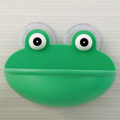 Frogs Shaped Soap Dish Holder with Suction Cups Kitchen Bathroom Soapbox for Case Household Accessory Planter Desktop Decoration