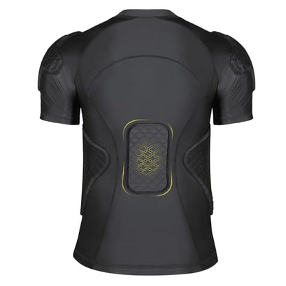 Mens Football Rib Protector with Pads Adult Protective Undershirt Heart Guard for Softball Rugby Lacrosse - size: Medium