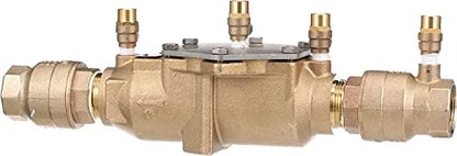 Watts LF007 Series 2" Lead-Free Bronze Double Check Valve Backflow Preventer Assembly, Quarter Turn Shutoff, Single Top Entry, NPT Connections, Modular Design - size: 2 Inch, style: Old Model (no freeze sensor)