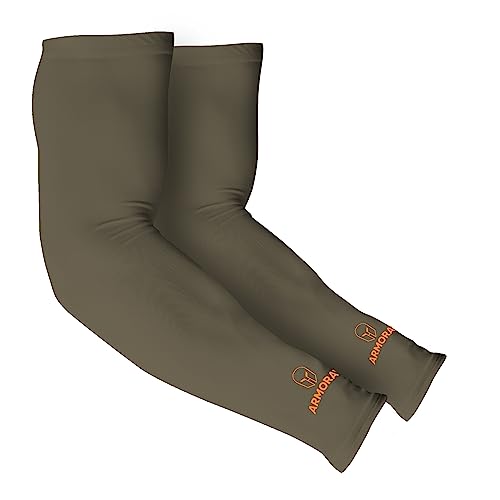 ARMORAY Arm Sleeves for Men & Women UPF 50 Sports Compression Cooling Sleeve for Basketball Golf Running Tattoo Coverage - color: Army Green (1 Pair)
