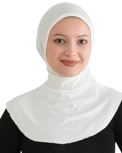 Prien Sport Hijab For Women, Muslim Head Scarf, Flexible Turban Girls, Chic Islamic Wear For Gym, Neck Collar Bonnet Viscose - color: Cream