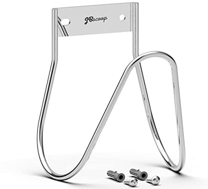 JBscoop Garden Hose Holder Stainless Steel Small Wall Mount Garden Hose Hook, Ideal for Water, Air, Hydraulic Hose, Ropes, Extension Cords Heavy Duty & Rust Proof Large Set of 1