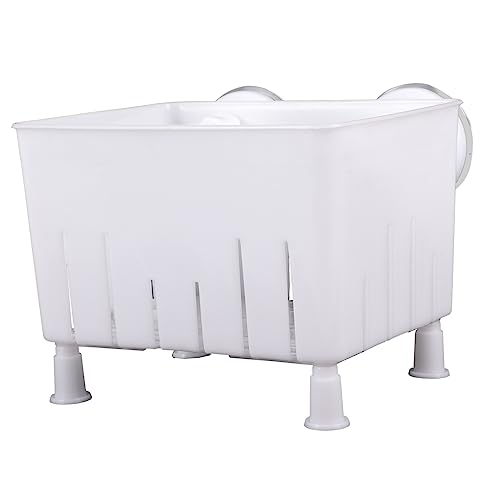 Mikikit 1 Set Aquarium Breeding Box Multi Functional Fish Tortoise Isolation Box with Double Suction Cups for Newborn and Pregnant Fish Easy to Clean Safe Breeding - color: White