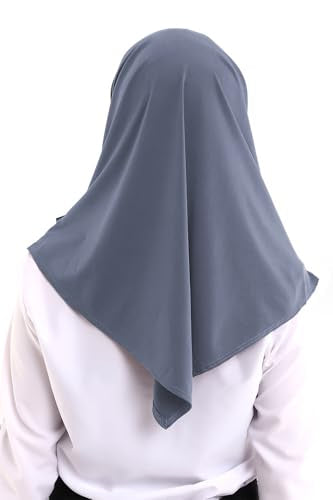 ihvan online, Hijab Scarves for Women, Ready to Wear, Lightweight and Comfortable Headscarf, Instant Turban, Jersey, Presewn - color: Grey