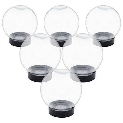 Achla Designs Flower Aquariums Glass Vase Set – Pack of 6 Glass Orb Flower Display Vases with Floral Frog Bases, Water Filled Flower Magnifier Centerpieces for Home or Events