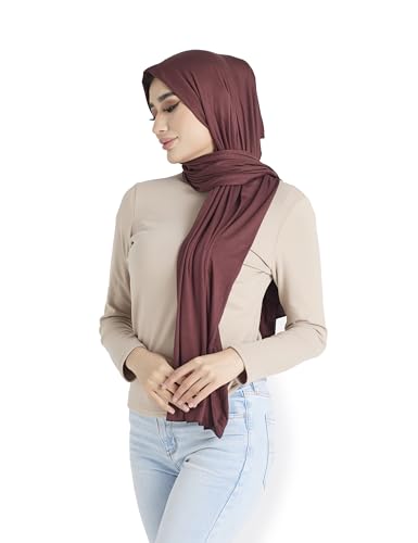 Premium Jersey Hijab Scarf for Women - Muslim Head Scarf - color: Expresso