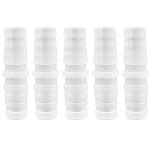 5-Pack 3/8" Barbed Fitting, Universal | Plastic Barbed fitting; for air, water, fuel lines; fits aquarium, water pump, irrigation systems - size: 3/8
