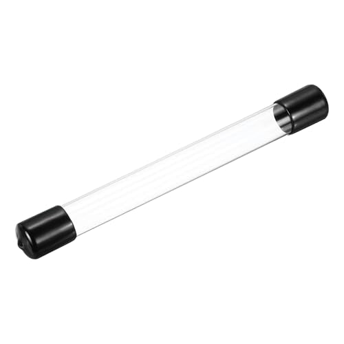 MECCANIXITY Clear Storage Tube 18x20mm Small Plastic Round Tubing with Caps Rigid Bottle Container 200mm/8 Inch for Item Stored - size: 18x20x200mm