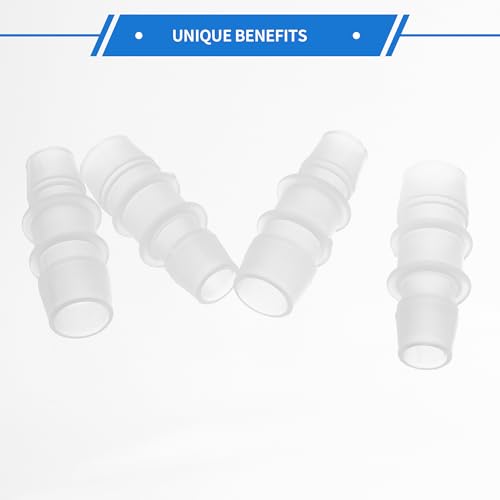 4pcs Plastic Hose Barb Fitting 5/8" to 1/2" Barbed Splicer Mender Joint Adapter Aquarium Clear - size: 5/8"-1/2"