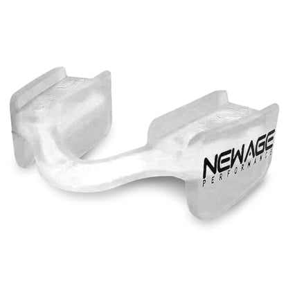 New Age Performance 6DS Low Profile Mouthpiece for High-Intensity Interval Training (HIIT) and Cross Fitness, Increase Strength & Endurance, Faster Recovery, Sleek Weightlifting Mouthpiece, (White) - color: White