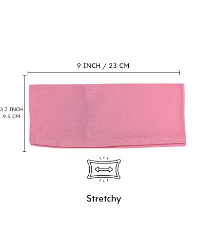 Prien Women Cotton Hijab Cap, Stretchy Head Cover, Pre-Sewn Inner Muslim Scarf Undercap, Non Slip Headband for Daily Wear - color: Dusty Rose