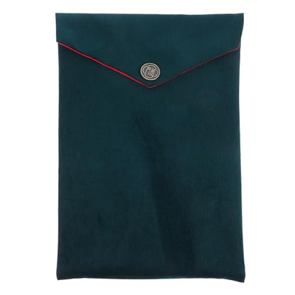CALLARON Religious Text Storage Bag Small Buddhist Scriptures Pouch Velvet Quran Holder Bible Carrying Case Dark Green Protective Wrapping Pouch for Temple and Prayer Use