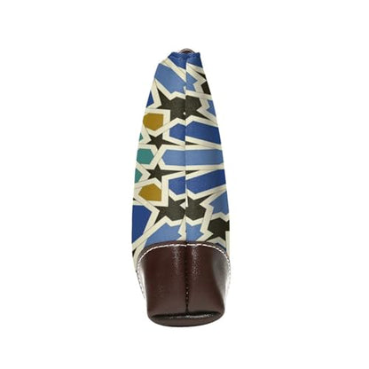 Leather Clutch Purse for Women, Large Capacity Wristlet Wallet with Removable Strap, Zip Handbag - color: Geometric Islamic Art