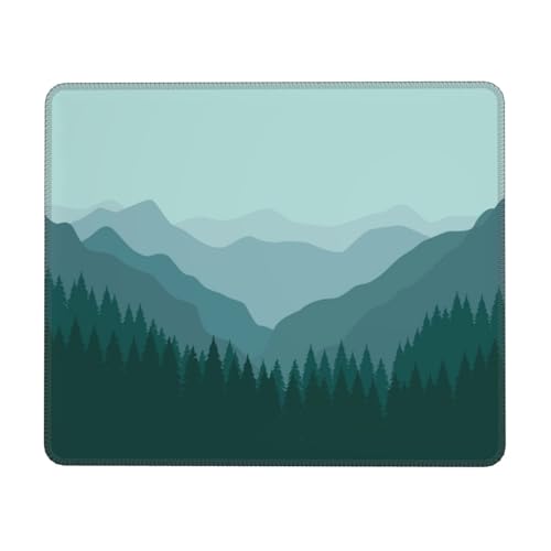 Mountains and Forest Green Mousepad Non-Slip Rubber Base Mouse Pads for Computers Laptop Office Desk Accessories Mouse pad 7.9 x 9.5 in - color: Mountains and Forests