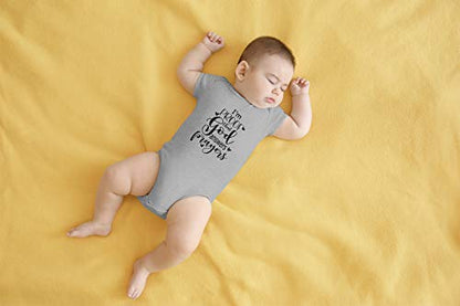 I'm Proof That God Answers Prayers - IVF Miracle Cute Baby Bodysuit - color: Sports Grey, size: 6 Months