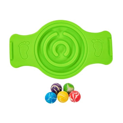 Menolana Balance Board Labyrinth disks Sensory Training Anti Slip Pedals Utility Wobble Stability Board Strength Skiing Kids - color: Green