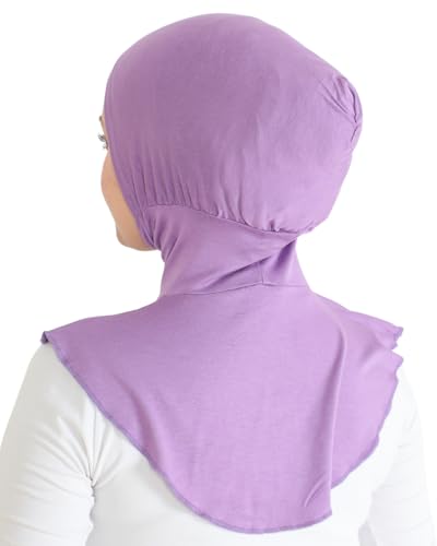 Prien Sport Hijab For Women, Muslim Head Scarf, Flexible Turban Girls, Chic Islamic Wear For Gym, Neck Collar Bonnet Viscose - color: Lilac