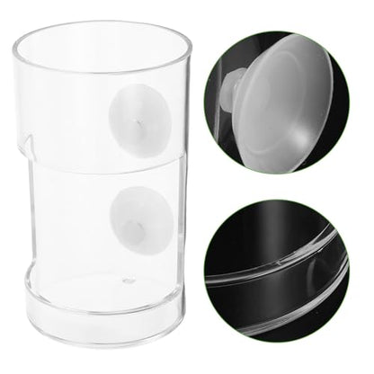 Wakauto Aquarium Fish Feeder Cup with Suction Cups Portable Fish Tank Feeding Ring for Shrimp Anti-Drift Sinking Design Aquarium Accessory for Freshwater and Saltwater Tanks
