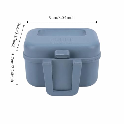 Fishing Bait Boxes - Water Proof Live Bait Container for Shrimp, Portable Bait Holder for Freshwater & Saltwater Fishing (Grey, 3.54×3.15×2.24in)‌